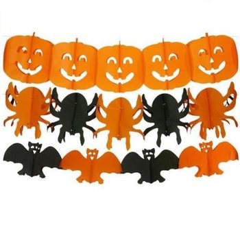 Mix Halloween Papierov&eacute; Girlandy &ndash; 300 cm (6 ks)