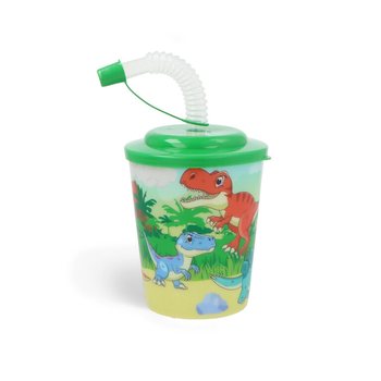 POHÁR NA PITIE / ZMRZLINU SO SLAMKOU - DINOSAURUS (12 ks)