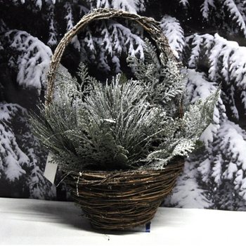 VEĽKÝ LUXUSNÝ VIANOČNÝ KOŠÍK / ZÁVES NA DVERE (4 ks)