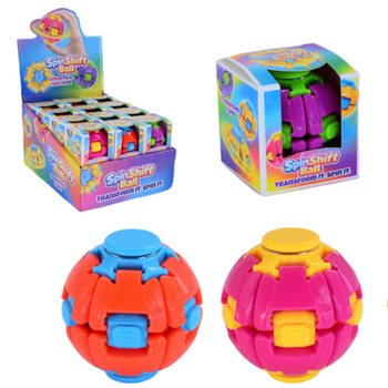 SPIN & POP FIDGET SPINNER LOPTIČKA - SPIN SHIFT BALL - V DISPLAYI (24 ks)