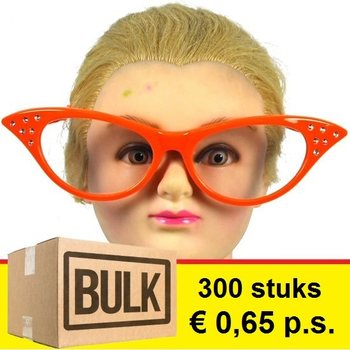 ***MNOŽSTVOVÁ ZĽAVA*** VEĽKÉ ORANŽOVÉ PÁRTY OKULIARE (300 ks)