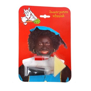 Maľovacia sada na tvár Zwarte Piet na karte (6 ks)