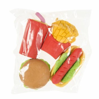 4-dielna sada gum v &scaron;t&yacute;le Fast Food (Display box 12x)
