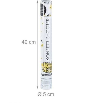 Konfetov&eacute; delo &ndash; Farba: Čierno-žlt&aacute; - 40 cm - Partypopper (10 ks)