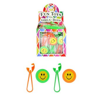 VESELÉ VYSTREĽOVAČE DISKOV SMILEY V DISPLEJI (48 ks)
