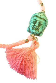 Ružový náramok Buddha v štýle Ibiza (1 ks)
