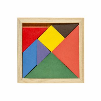 Dreven&aacute; s&uacute;prava puzzle Tangram (12 kusov)