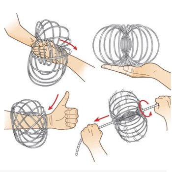 Magic Rings / Flow Rings - Kinetick&yacute; 3D Magick&yacute; Kruh - STRIEBORN&Yacute; | V KRABIČKE (10 ks)