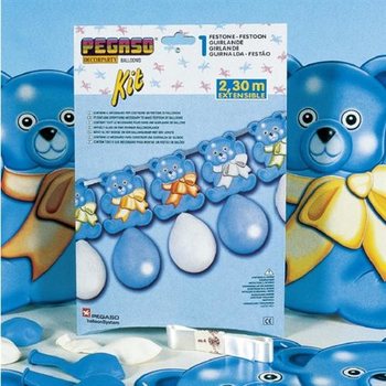 VEĽKÁ BALÓNOVÁ GIRLANDA 2,3 METRA - MODRÁ (5 ks)