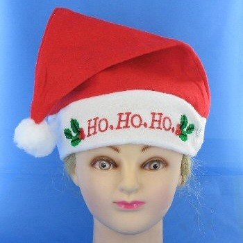 SVETIACA VIANOČNÁ ČIAPKA S "HO HO HO" (12 ks)