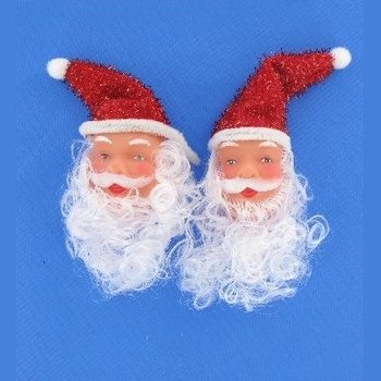 Mal&eacute; hlavičky Santa Clausa, sada 2 ks (12 s&aacute;d)
