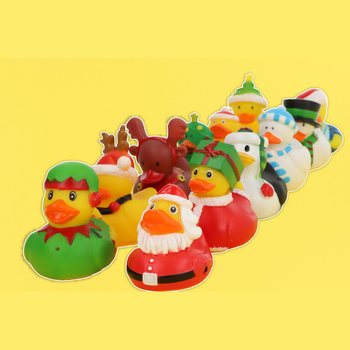 Mix Vianočn&eacute; Kačičky do vane 6cm (12 ks) - Sviatočn&eacute; darčeky