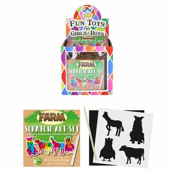ECO FRIENDLY - ŠKRIABACÍ PAPIER S MAGICKÝMI FARBAMI - ZVIERATKÁ NA FARME V DISPLAYI (108 ks)