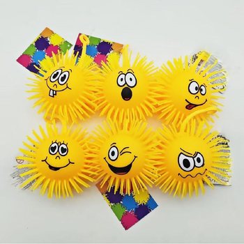 PUFFER LOPTIČKA SO SMAJL&Iacute;KOM - 10CM - V DISPLAYI (12ks)