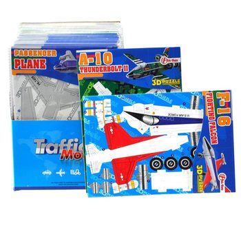 3D Penov&eacute; puzzle lietadl&aacute; v displeji (64 ks)
