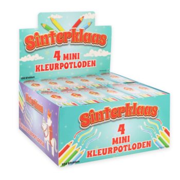 Farebn&eacute; ceruzky Mikul&aacute;&scaron; (Sinterklaas) 4-dielne v displayi (120 ks)
