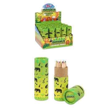 12 Farebn&yacute;ch Pasteliek v Tubuse: Mot&iacute;v Džungľa - Display (20 ks)