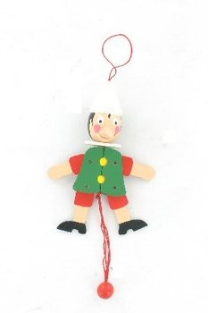 Dreven&yacute; ťahac&iacute; pan&aacute;čik Pinocchio (4 ks)