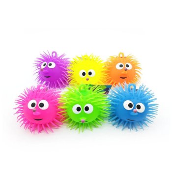 PUFFER LOPTIČKA S OČAMI - 13CM - V DISPLAYI (12ks)