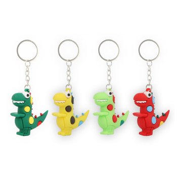 3D Kľ&uacute;čenky Dinosaurus - Mix Farieb (12 ks)
