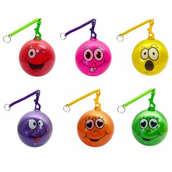 SMILEY LOPTA SO &Scaron;N&Uacute;RKOU / BUNGEE LOPTA &Oslash;23 cm (10 ks)