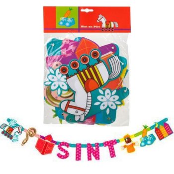 GIRLANDA SINTERKLAAS A PIET - DĹŽKA 1,5 M (12 ks)