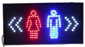 LED Reklamná Tabuľa - TOALETA / WC