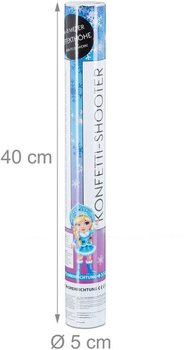 Konfetov&eacute; delo - Snehov&aacute; vločka - 40 cm - party shooter (10 ks)