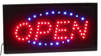 Sveteln&aacute; LED Tabuľa "OPEN" &ndash; 2 Farby