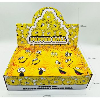 PUFFER LOPTIČKA SO SMAJL&Iacute;KOM - 10CM - V DISPLAYI (12ks)
