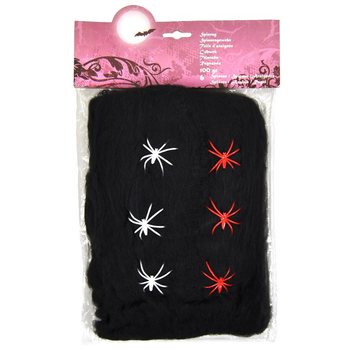 Čierna Pavučina Halloween 100g s 6 Pavúkmi (6 ks)