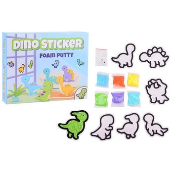 DINO NÁLEPKY - PENOVÁ SADA FOAM PUTTY - VYTVOR SI VLASTNÉ DINO NÁLEPKY (24 ks)
