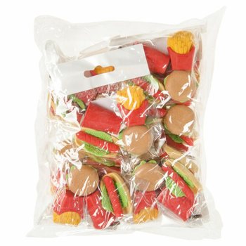 4-dielna sada gum v &scaron;t&yacute;le Fast Food (Display box 12x)