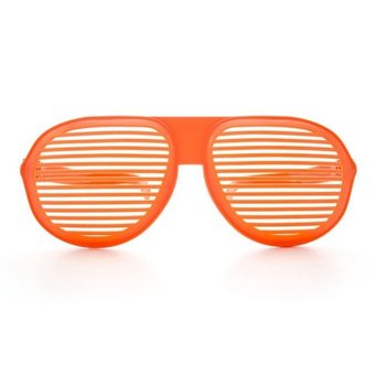 MEGA ORANŽOV&Eacute; OKULIARE SHUTTER SHADES (8 ks)