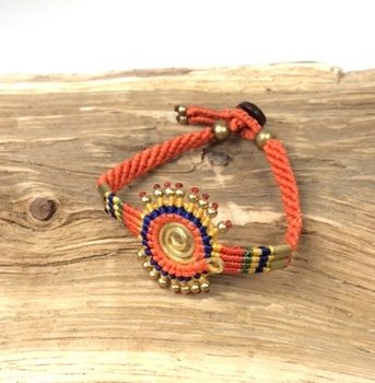 HANDMADE ORIGINALS Náramok Oranžovo-Hnedý (1 ks)