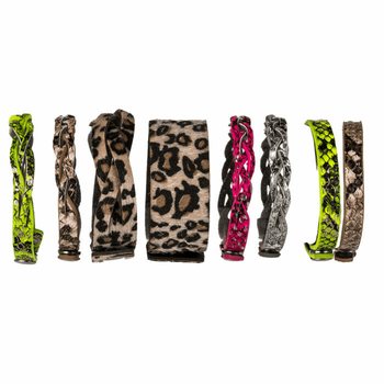 **MEGA LACN&Eacute;** KOMPLETN&Yacute; OTOČN&Yacute; STOJAN S BIŽUT&Eacute;RIOU A DOPLNKAMI S ANIMAL PRINT (180 ks)