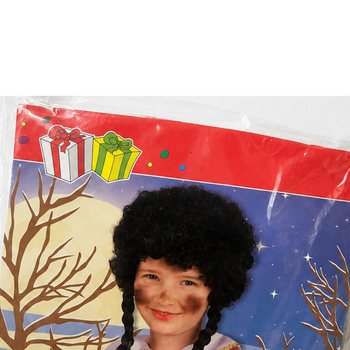 Detsk&aacute; parochňa Piet s čiernymi kučerami a 2 vrkočmi (1 ks)