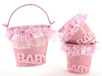 DEKORAČNÉ VEDIERKO - BABY RUŽOVÁ (12 ks)