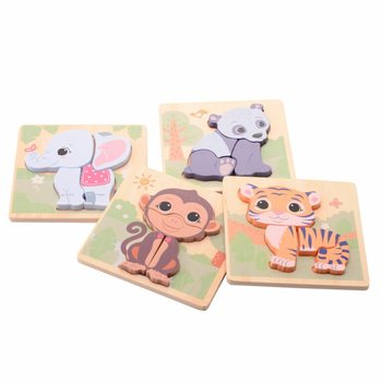 JOUECO - THE WILDIES FAMILY MIX DREVEN&Eacute; PUZZLE - Od 12 mesiacov (12 ks)