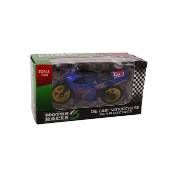 MOTOCYKEL SUPER SPORT DIE CAST, MIERKA 1:24 V DISPLEJI (24 ks)