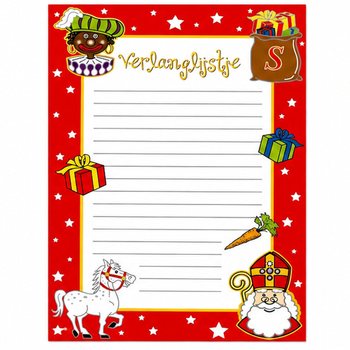 ZOZNAM ŽELAN&Iacute; SINTERKLAAS - 6 LISTOV V BALEN&Iacute; (1 ks)