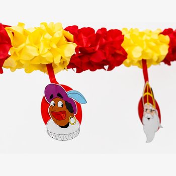 Girlanda Sinterklaas a Piet so z&aacute;vesmi - 4 m (6 ks)