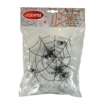 Halloweenska Dekoratívna Pavučina s 2 Pavúkmi (4 ks)