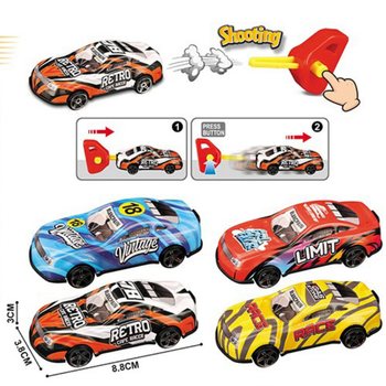KOVOV&Eacute; AUTO S VYSTREĽOVAC&Iacute;M KĽ&Uacute;ČOM - V DARČEKOVOM VRECKU - MIX FARIEB (24 ks)