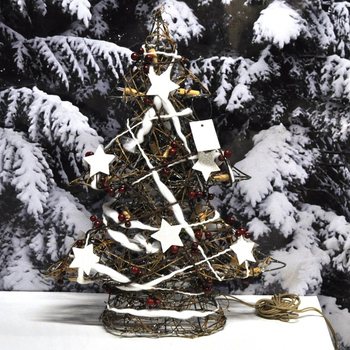 Veľk&yacute; Svietiaci Dekoračn&yacute; Vianočn&yacute; Stromček 50 cm (1 ks)