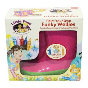 FUNKY WELLIES - Vyfarbi si Vlastn&eacute; Gum&aacute;ky - Ružov&eacute; / Veľkosť: 26