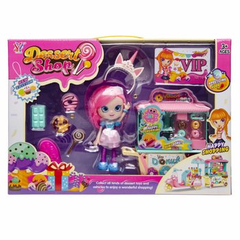 DONUTS SHOP HERNÝ SET S BÁBIKOU A MNOŽSTVOM DOPLNKOV - V LUXUSNEJ DARČEKOVEJ KRABIČKE (1 ks)