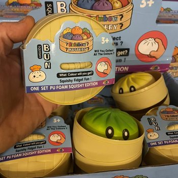 RAGE - Squishy Bun Dumplings VEĽK&Eacute; - ONE SET PU FOAM SQUISHY EDITION (12 ks)