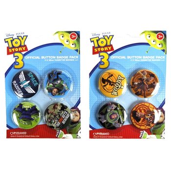 Sada 4 odznakov Disney Toy Story (24 ks)