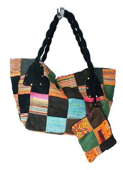 B-FAIR patchwork taška veľká, čierna (1 ks)
